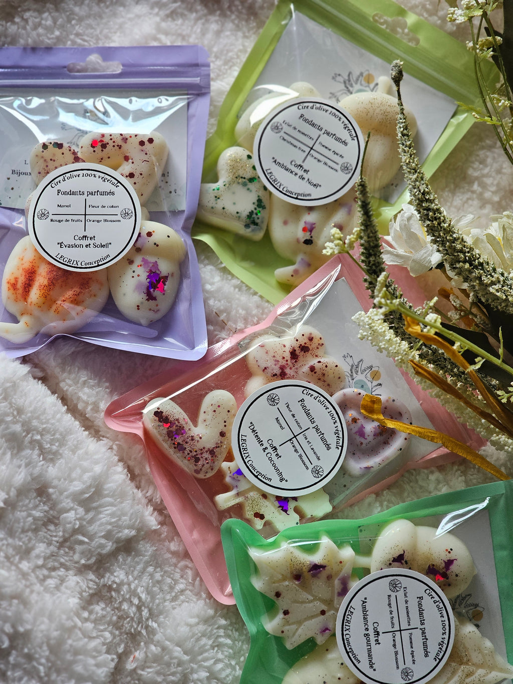 Coffrets découverte de fondants parfumés – 4 parfums - Idée cadeau parfumée & cocooning