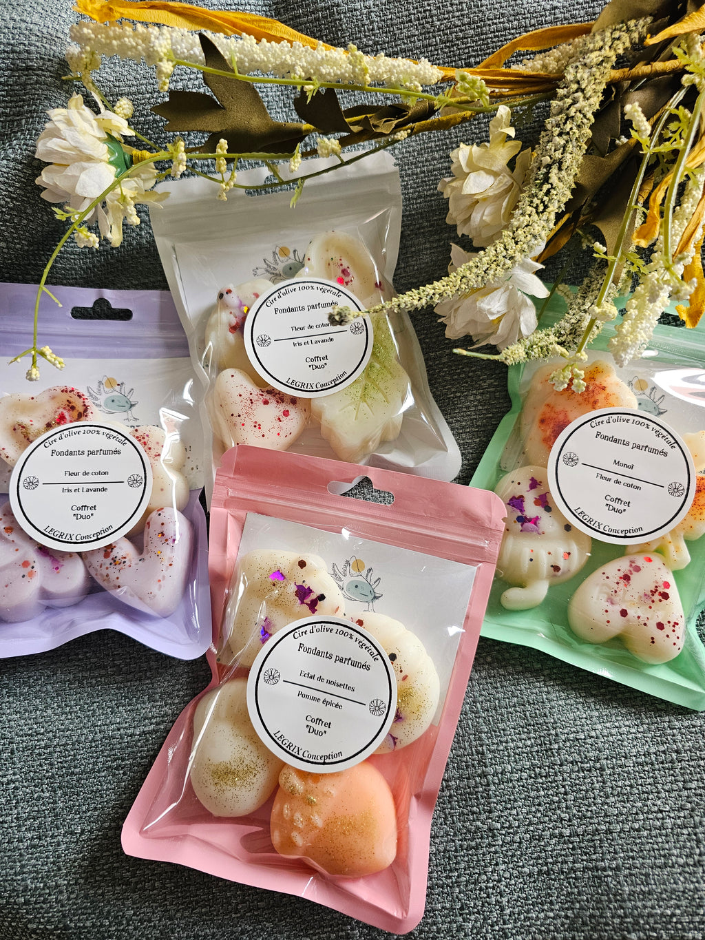 Coffrets "Duo" de fondants parfumés – 4 fondants - 2 parfums - Idée cadeau parfumée & cocooning