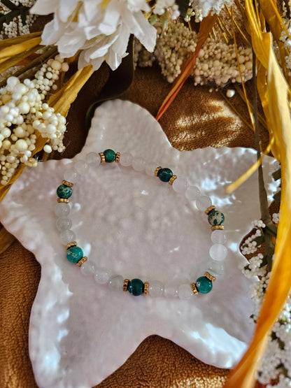 Bracelets en Pierres Naturelles – Jade Tianshan et Régalite teintée