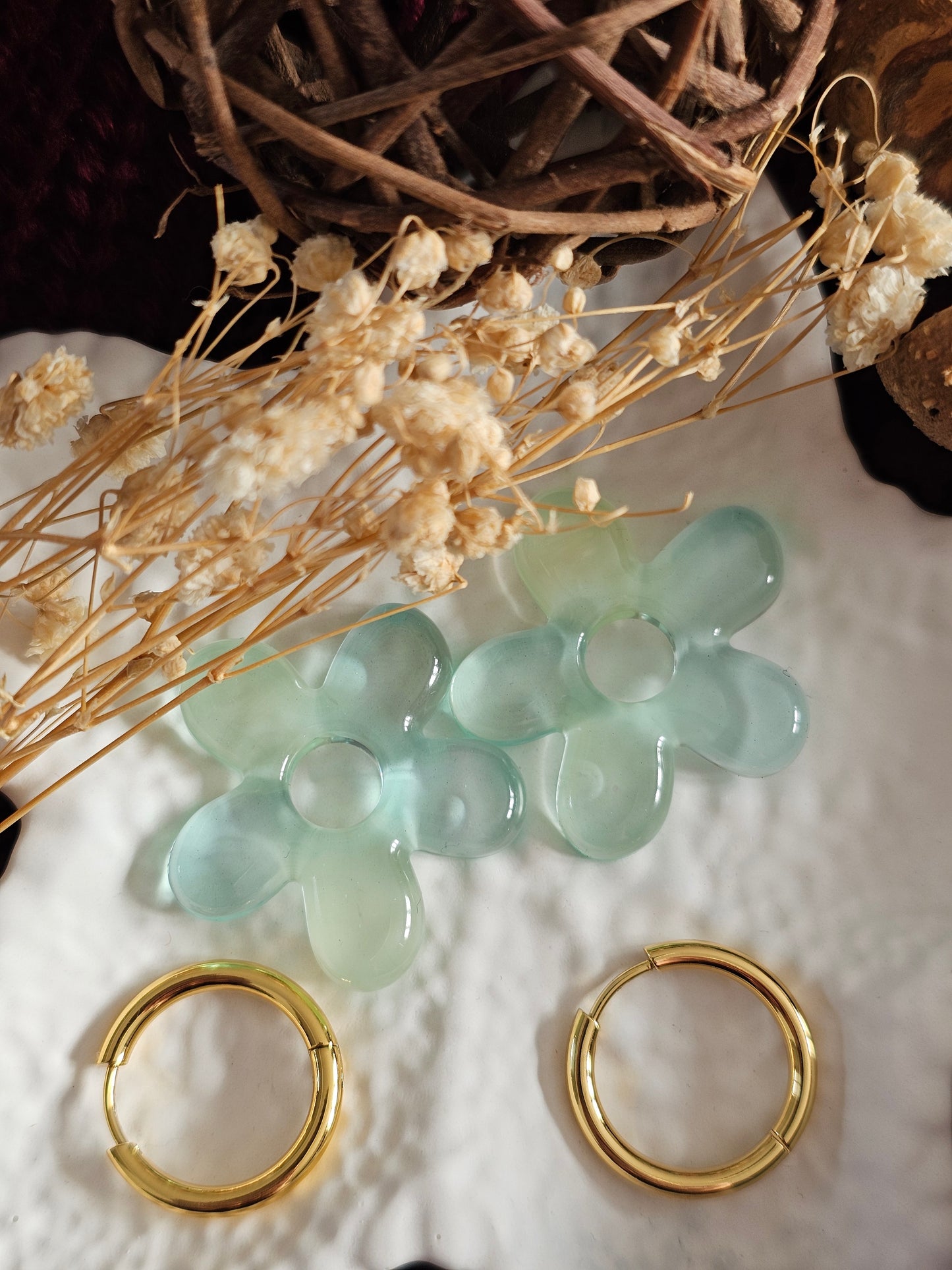 Boucles d'oreilles - Pampilles interchangeables FLOREA - Fait main