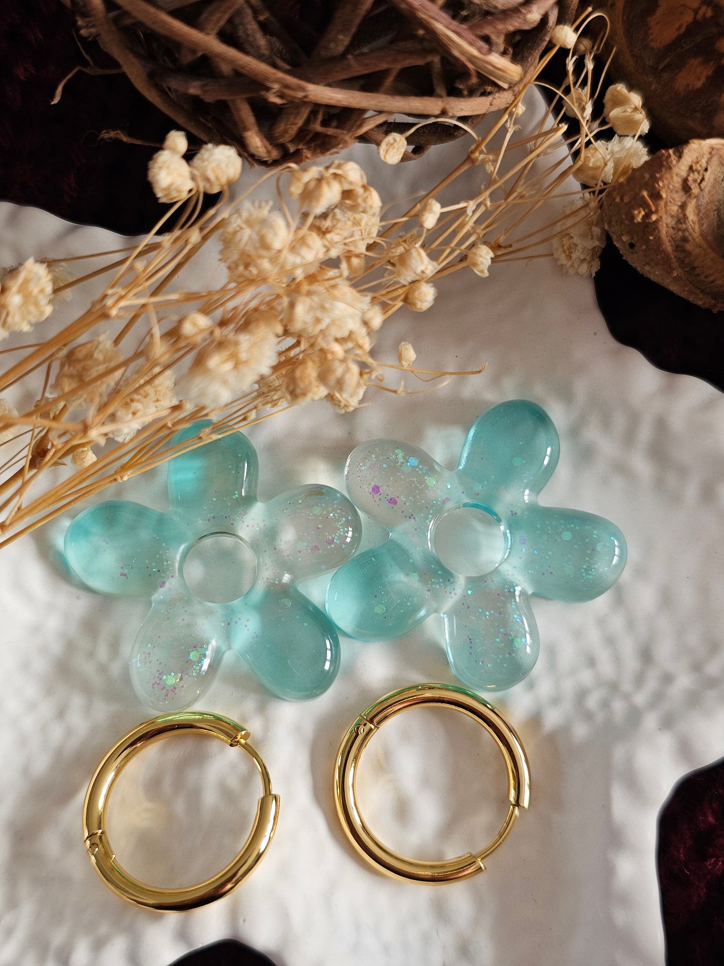 Boucles d'oreilles - Pampilles interchangeables FLOREA - Fait main