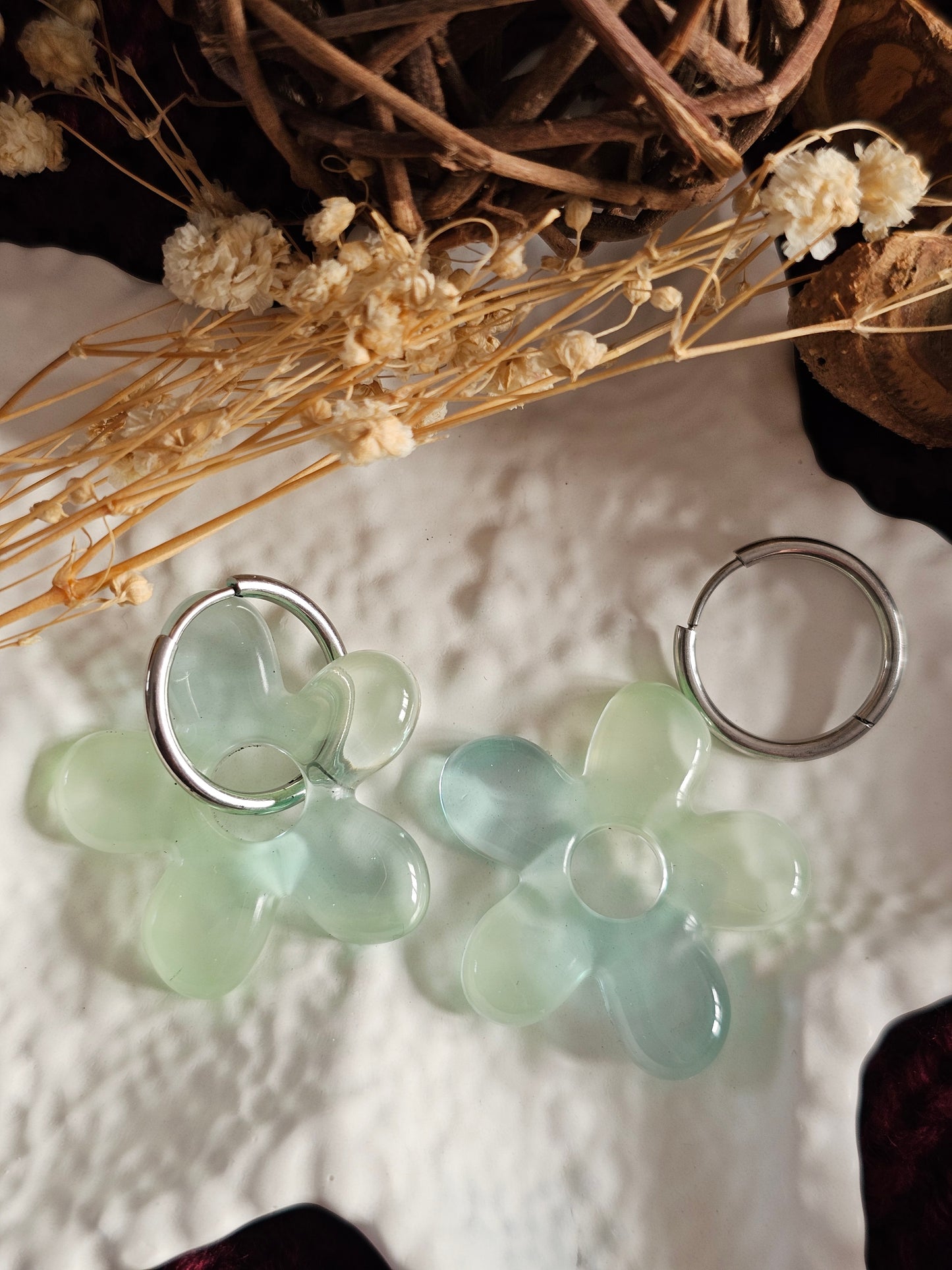 Boucles d'oreilles - Pampilles interchangeables FLOREA - Fait main