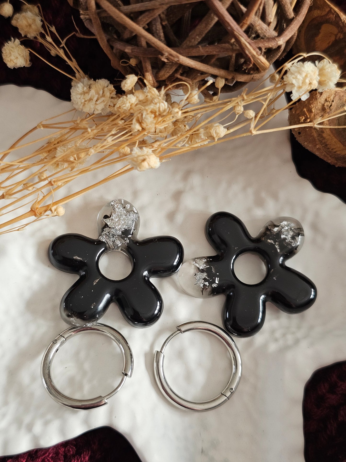 Boucles d'oreilles - Pampilles interchangeables FLOREA - Fait main