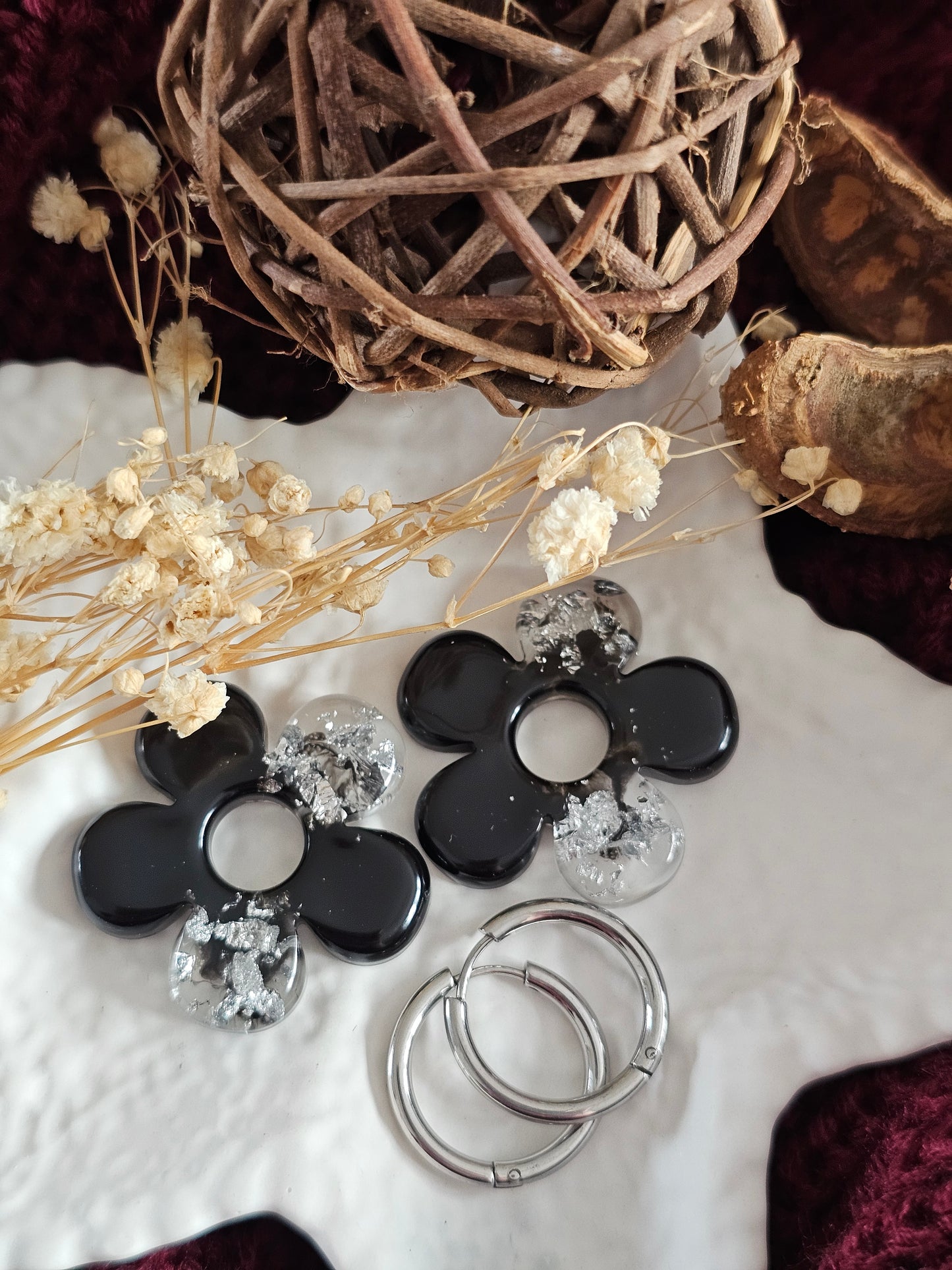 Boucles d'oreilles - Pampilles interchangeables AZALIA - Fait main