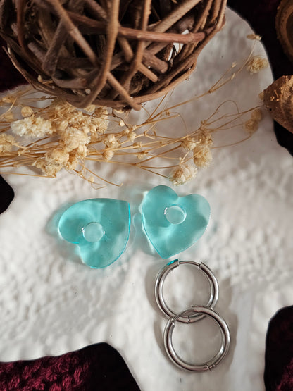 Boucles d'oreilles - Pampilles interchangeables CORALIA - Fait main