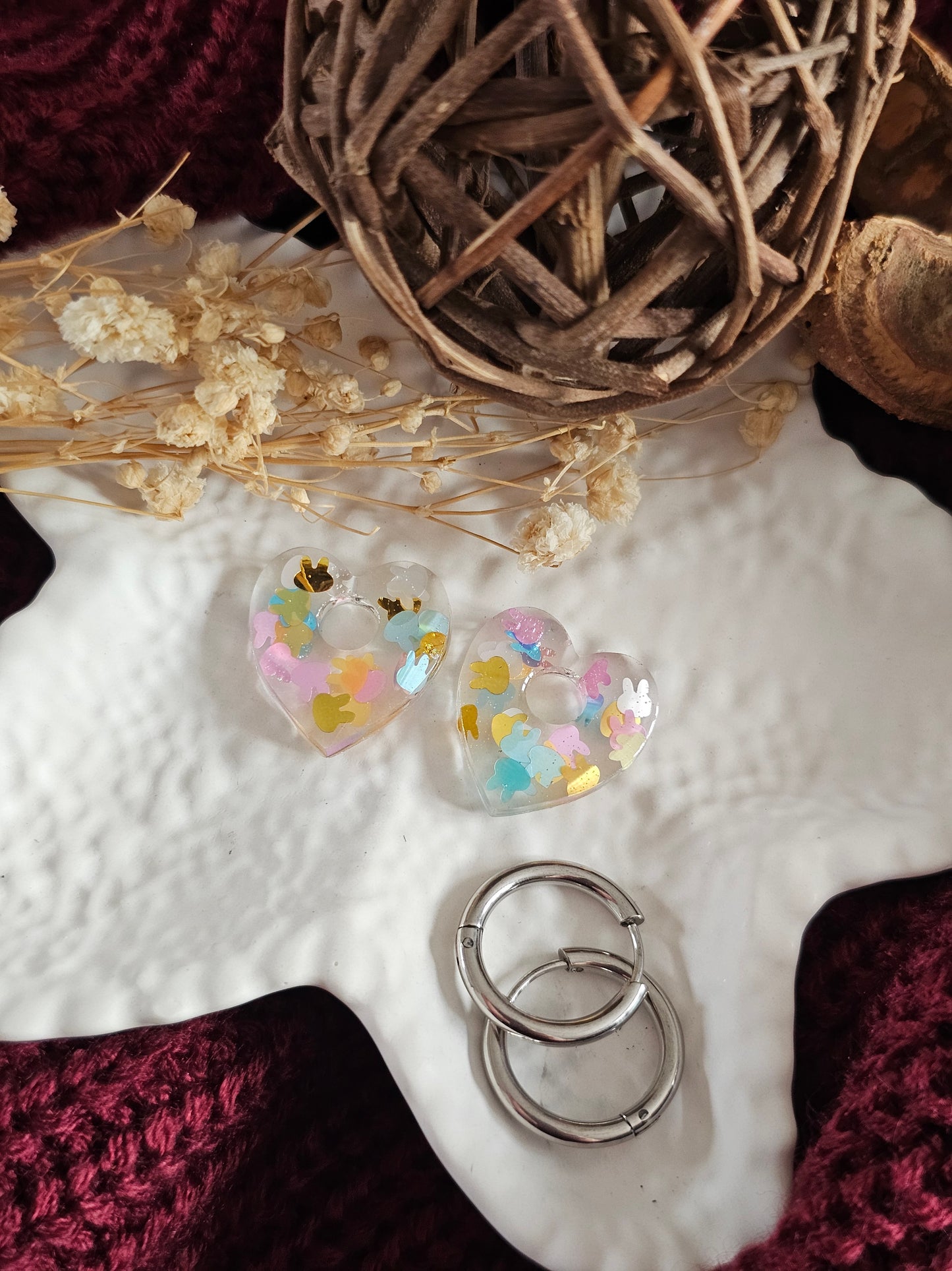 Boucles d'oreilles - Pampilles interchangeables CORALIA - Fait main