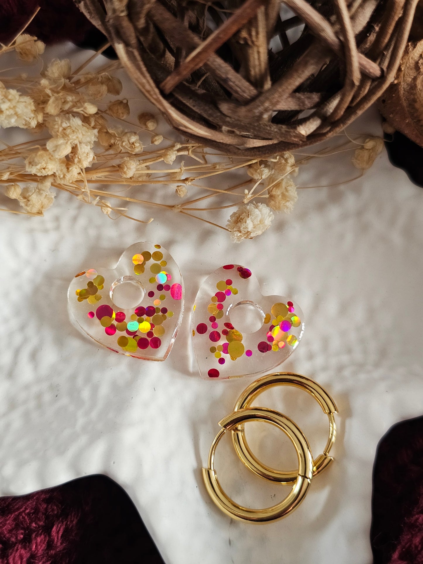 Boucles d'oreilles - Pampilles interchangeables CORALIA - Fait main