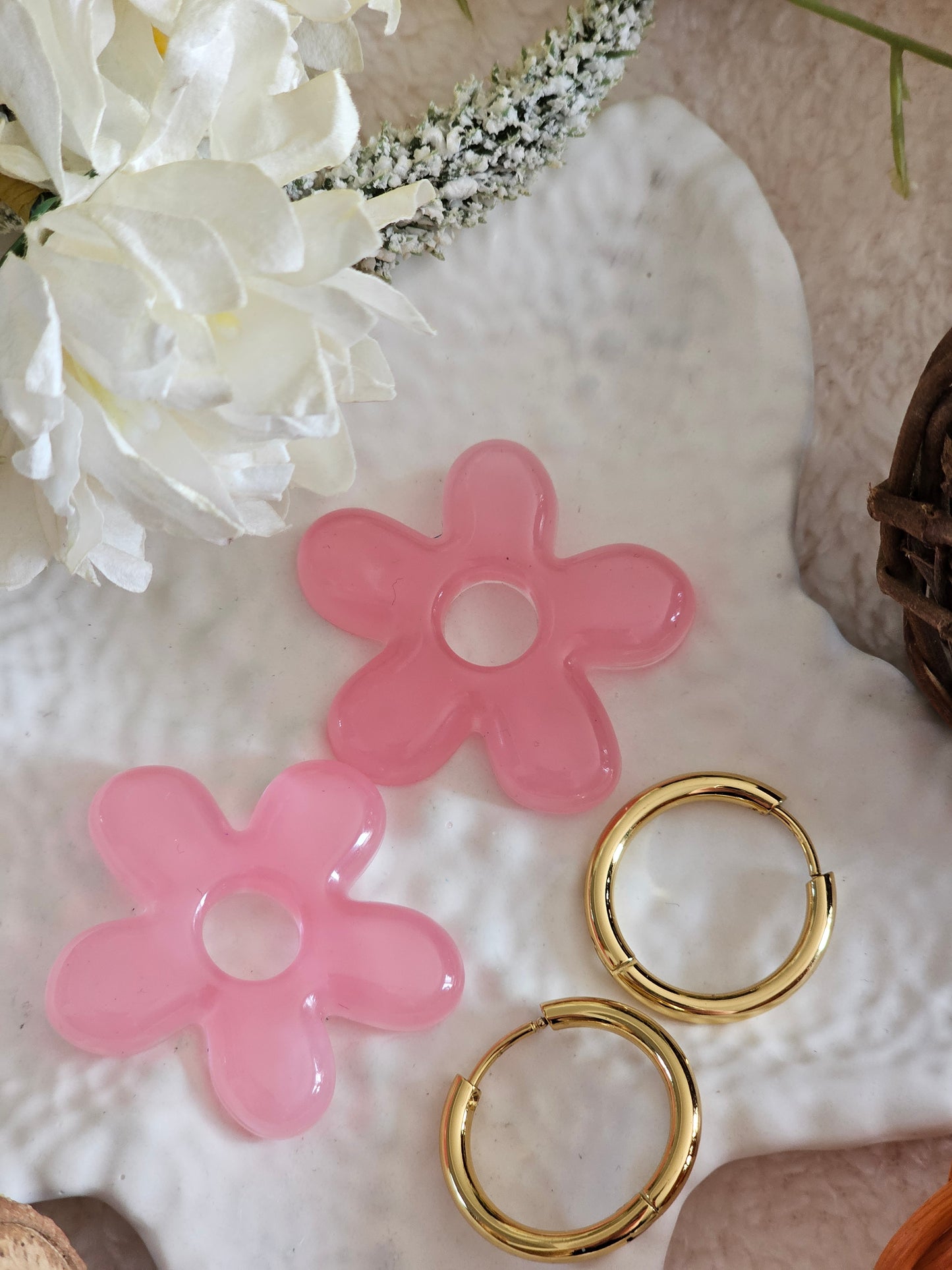 Boucles d'oreilles - Pampilles interchangeables FLOREA - Fait main