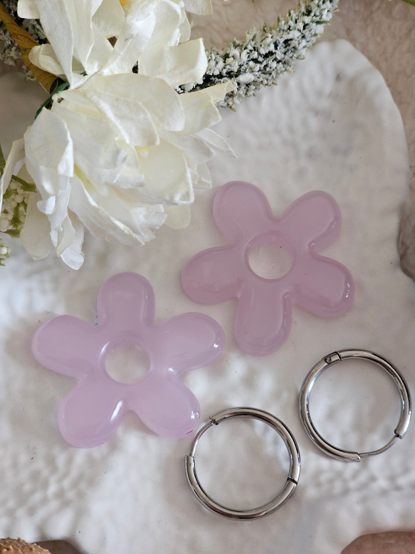 Boucles d'oreilles - Pampilles interchangeables FLOREA - Fait main