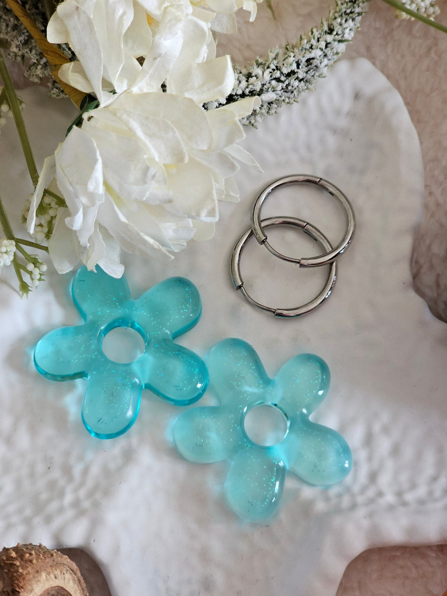 Boucles d'oreilles - Pampilles interchangeables FLOREA - Fait main