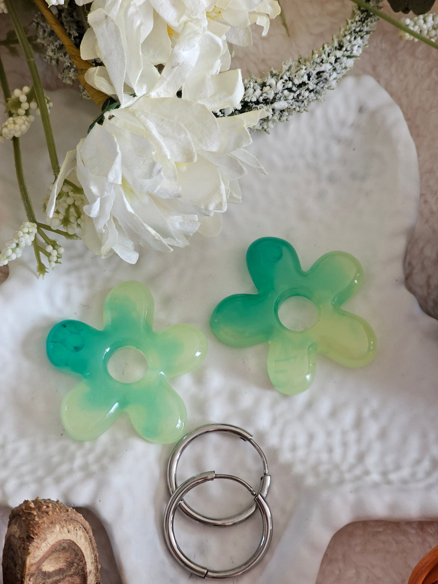 Boucles d'oreilles - Pampilles interchangeables FLOREA - Fait main