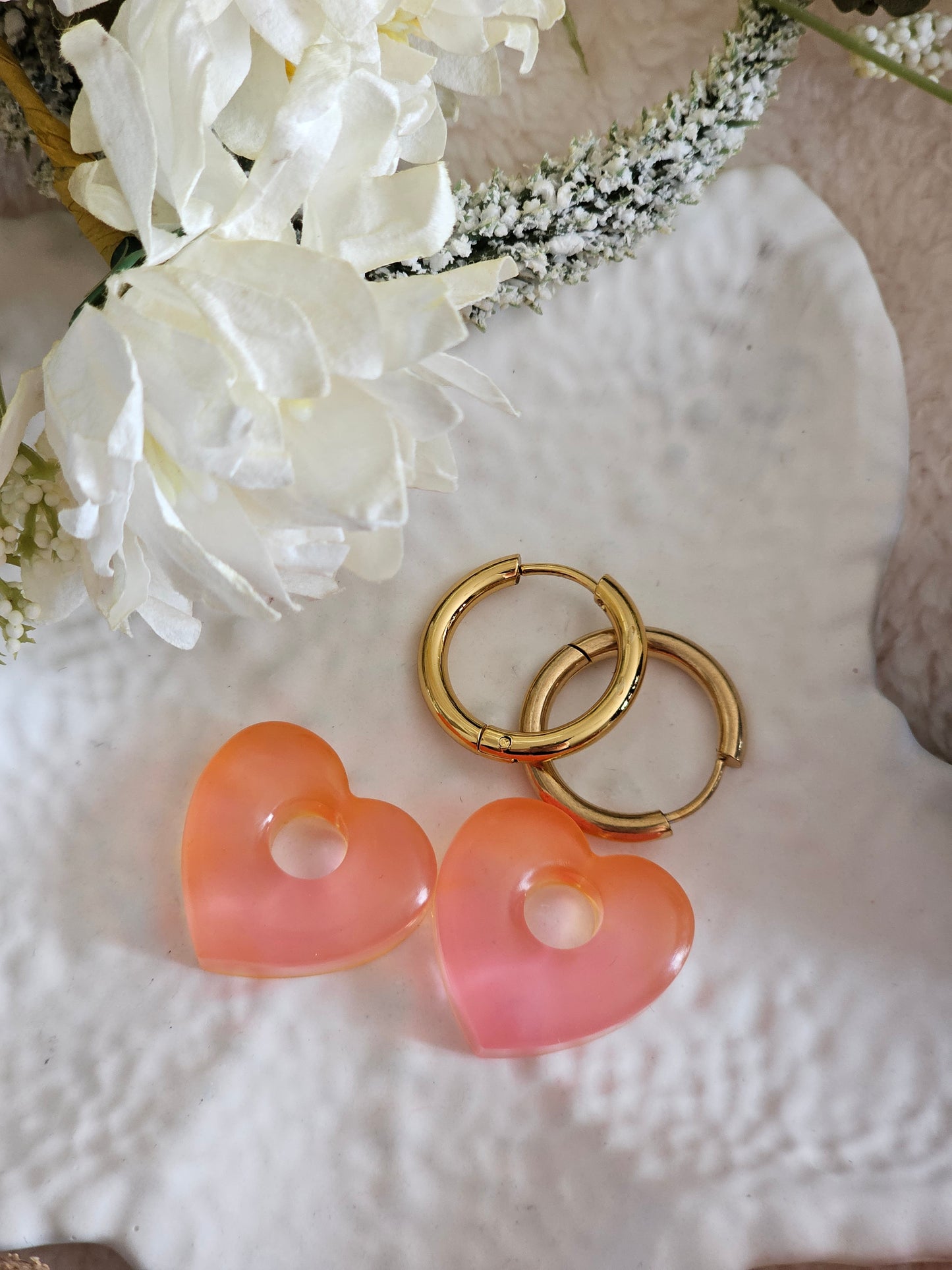 Boucles d'oreilles - Pampilles interchangeables CORALIA - Fait main