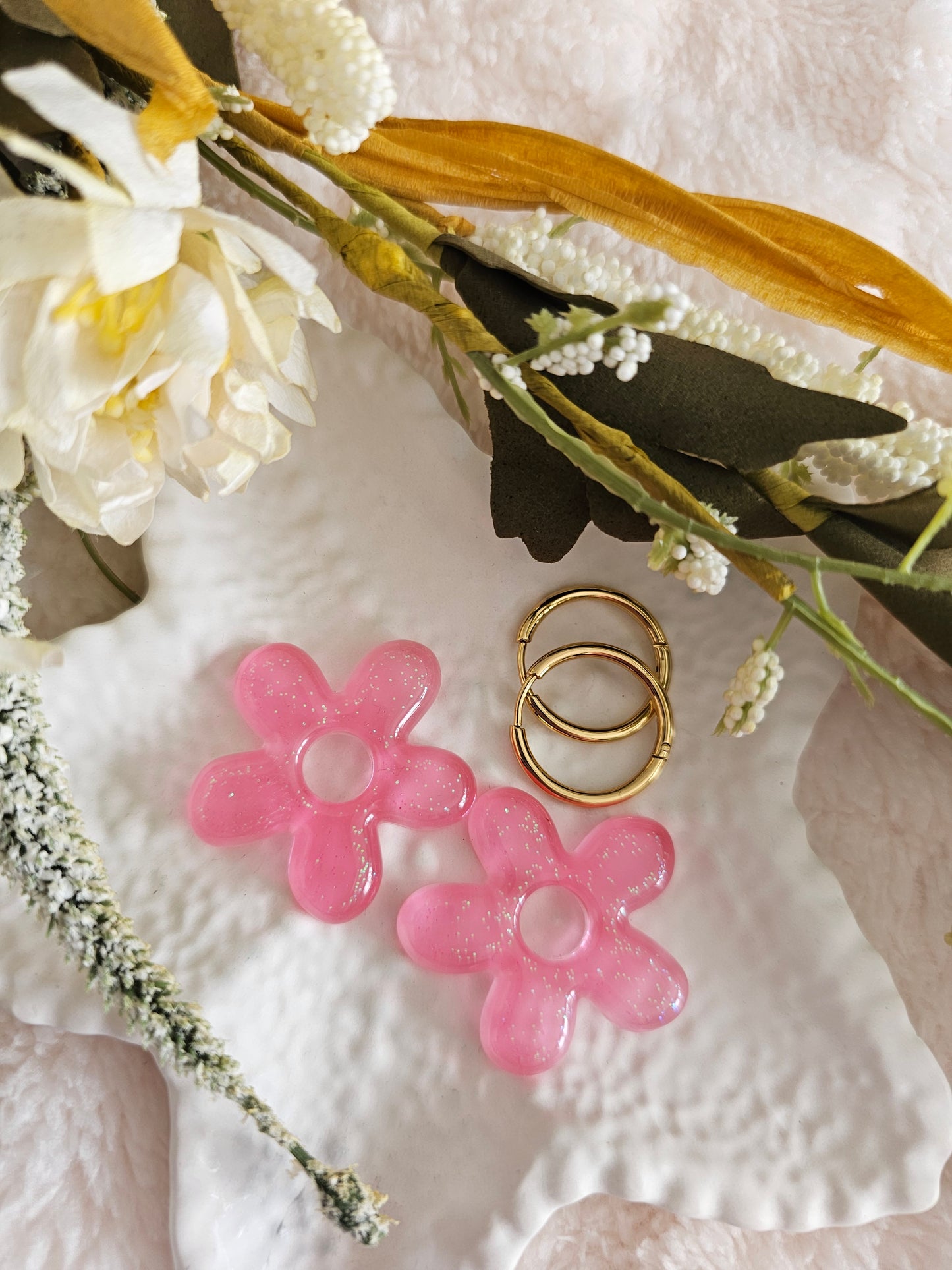 Boucles d'oreilles - Pampilles interchangeables FLOREA - Fait main