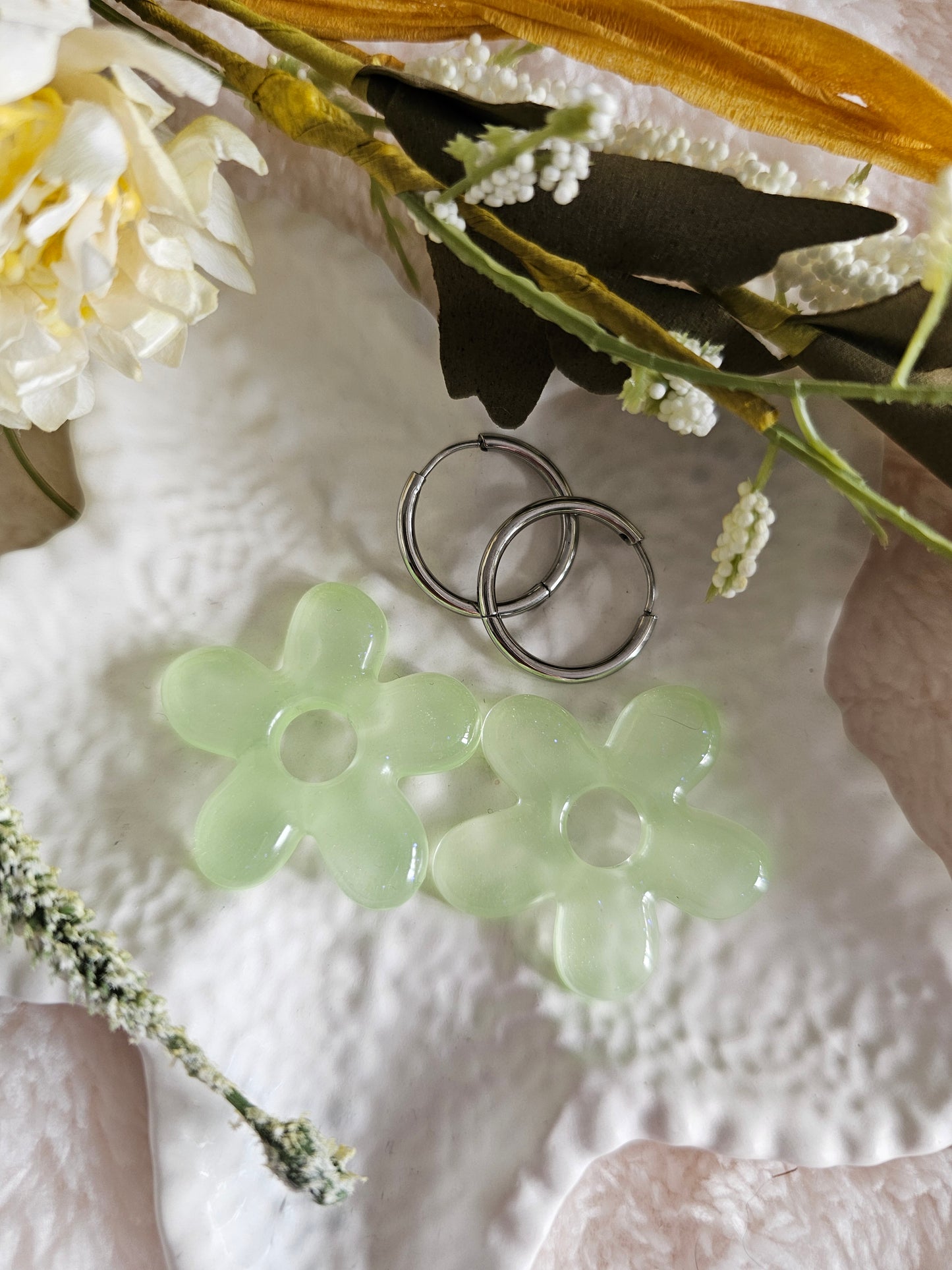 Boucles d'oreilles - Pampilles interchangeables FLOREA - Fait main