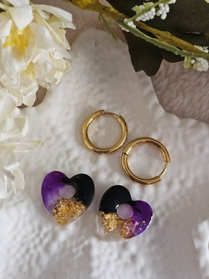 Boucles d'oreilles - Pampilles interchangeables CORALIA - Fait main