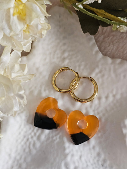 Boucles d'oreilles - Pampilles interchangeables CORALIA - Fait main