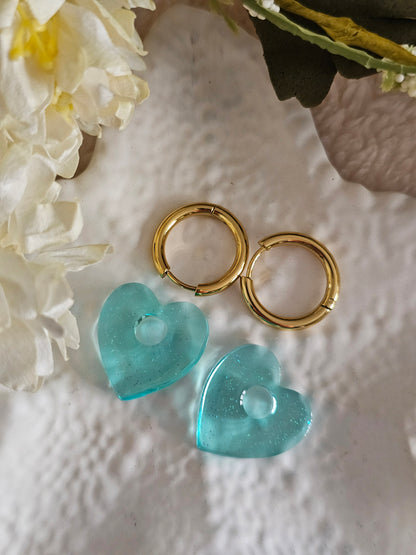 Boucles d'oreilles - Pampilles interchangeables CORALIA - Fait main