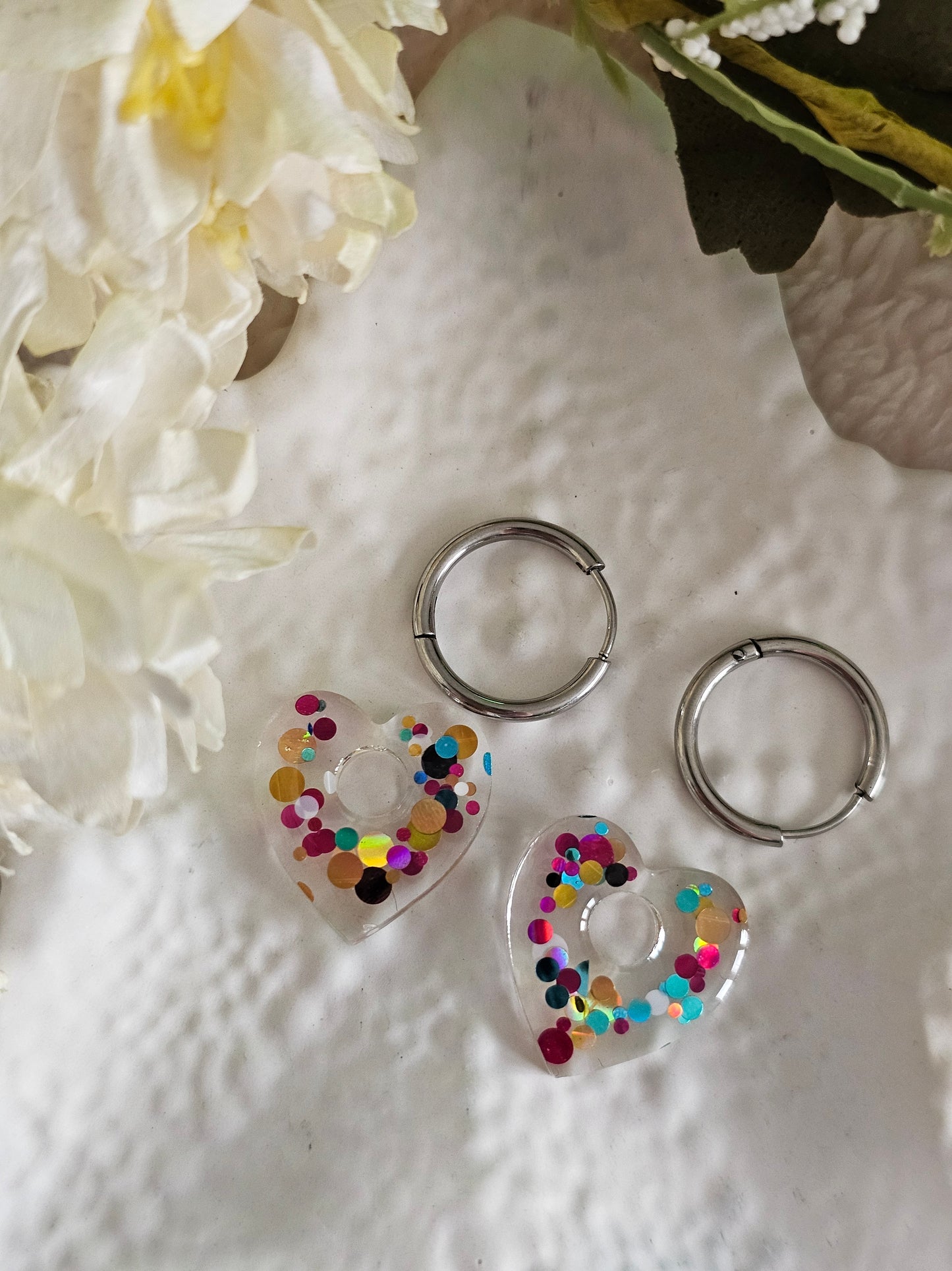 Boucles d'oreilles - Pampilles interchangeables CORALIA - Fait main