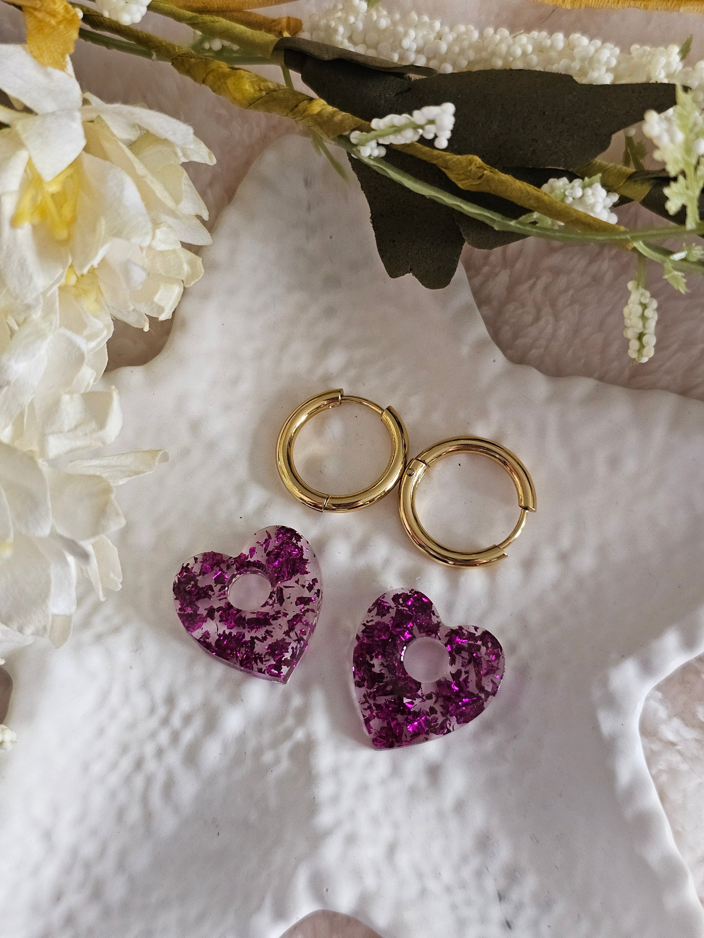 Boucles d'oreilles - Pampilles interchangeables CORALIA - Fait main