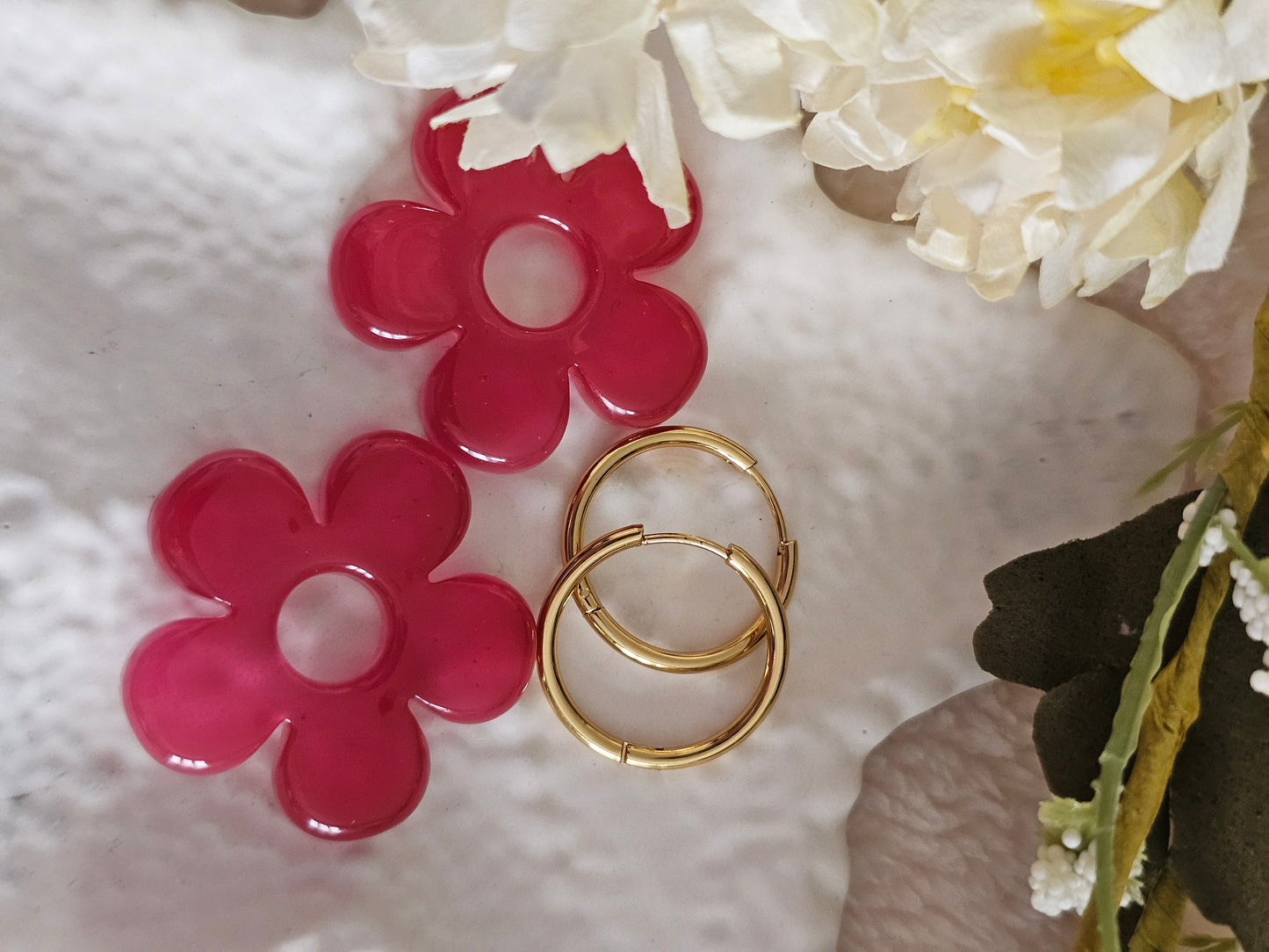 Boucles d'oreilles - Pampilles interchangeables AZALIA - Fait main