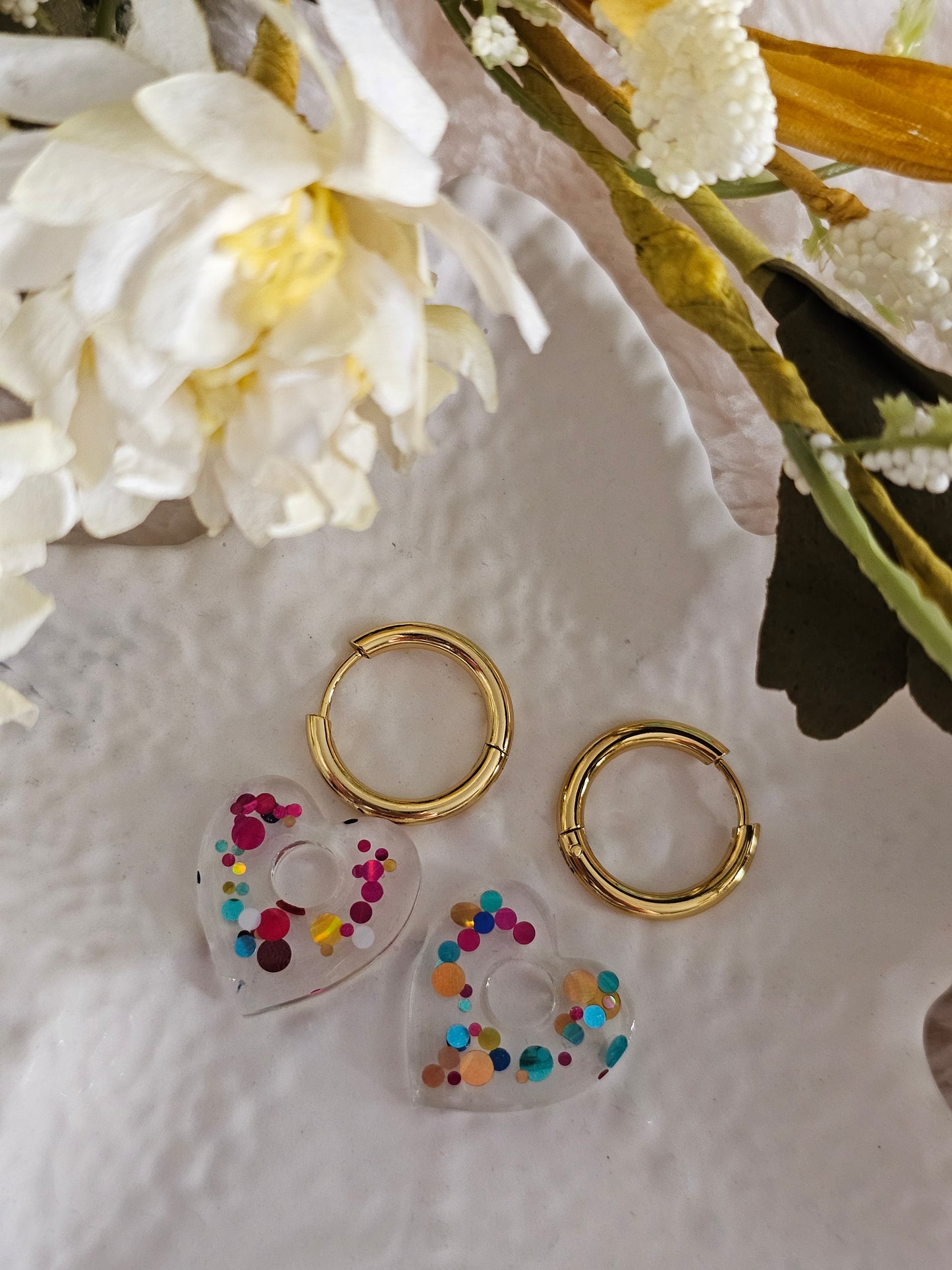 Boucles d'oreilles - Pampilles interchangeables CORALIA - Fait main