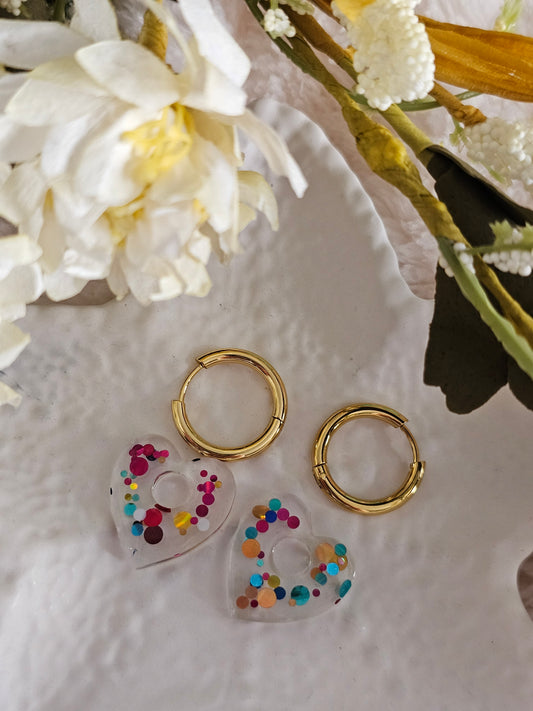 Boucles d'oreilles - Pampilles interchangeables CORALIA - Fait main