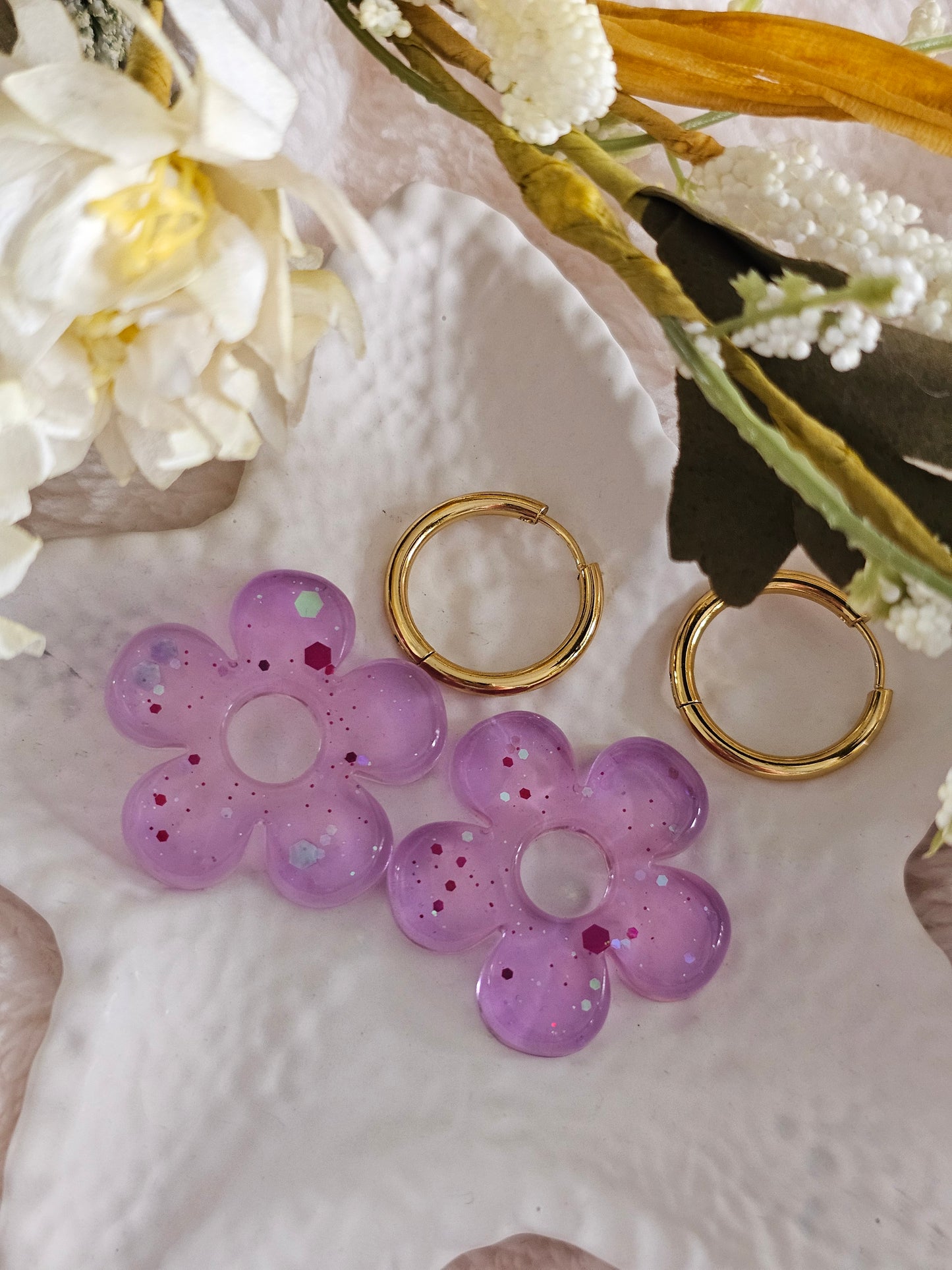 Boucles d'oreilles - Pampilles interchangeables AZALIA - Fait main