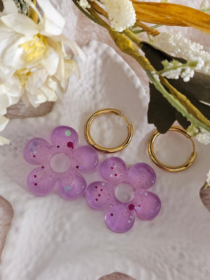 Boucles d'oreilles - Pampilles interchangeables AZALIA - Fait main