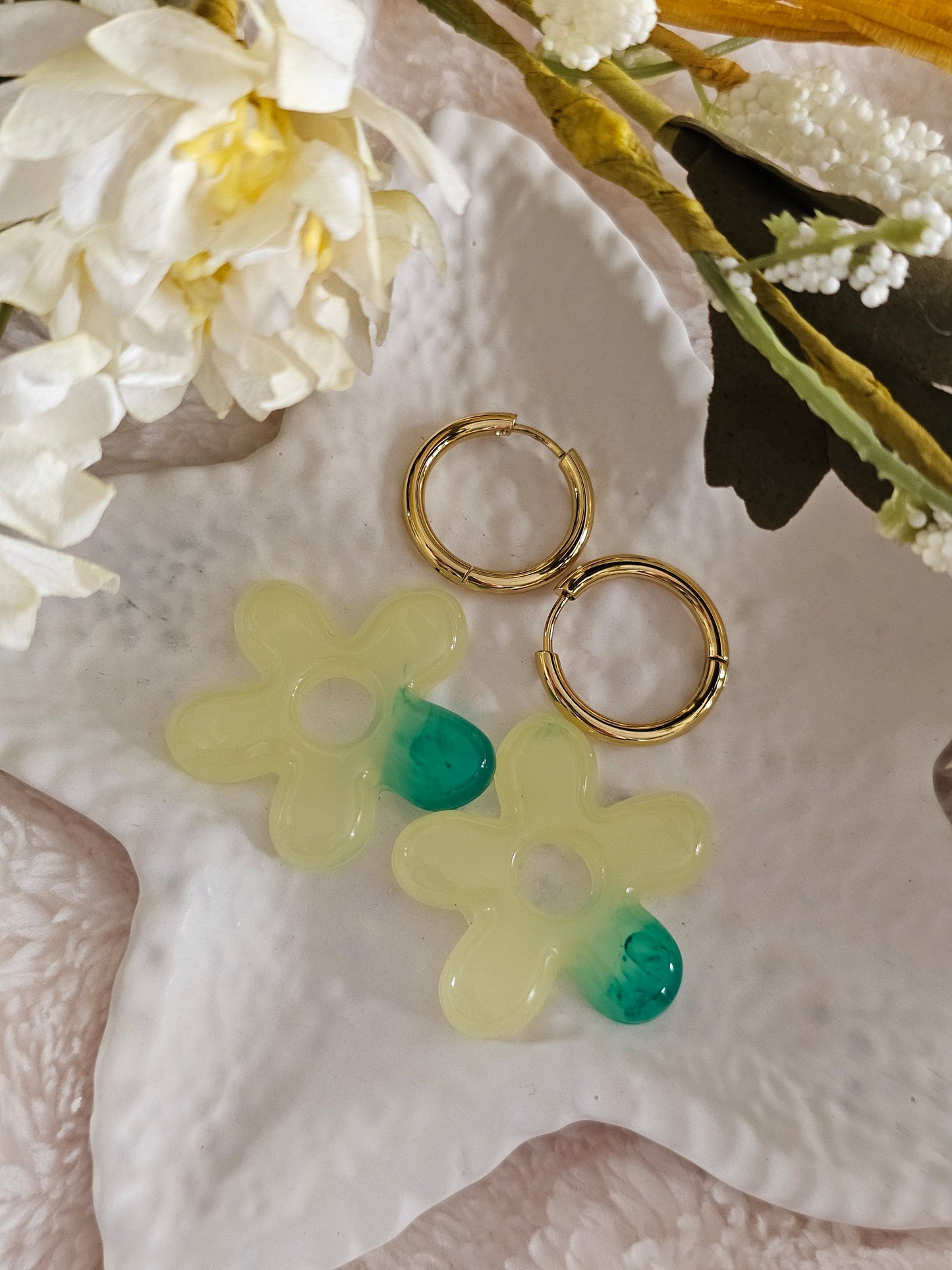 Boucles d'oreilles - Pampilles interchangeables FLOREA - Fait main