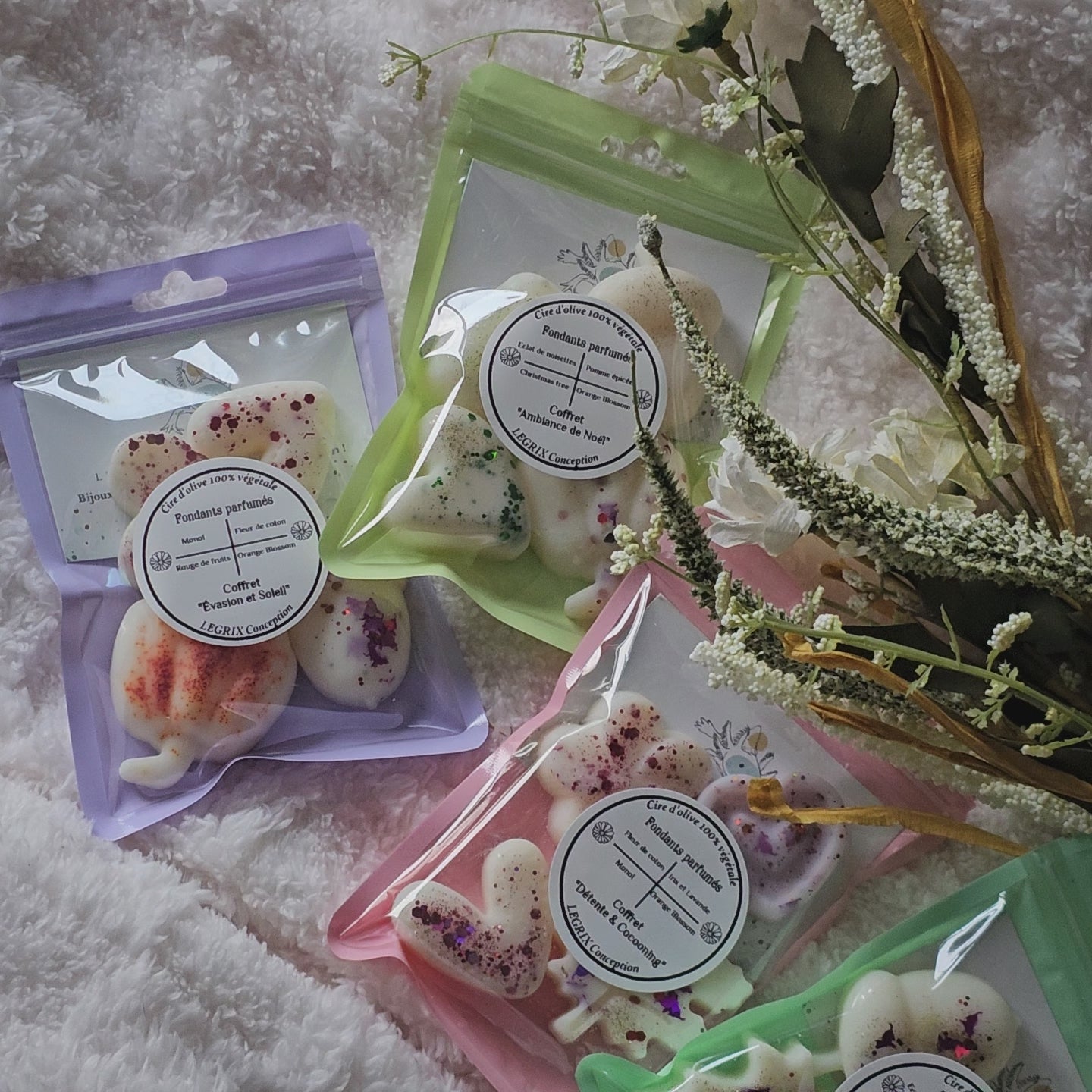 Coffrets découverte de fondants parfumés – 4 parfums - Idée cadeau parfumée & cocooning