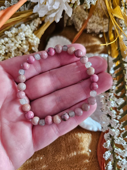 Bracelets en Pierres Naturelles – Rhodonite (rose)