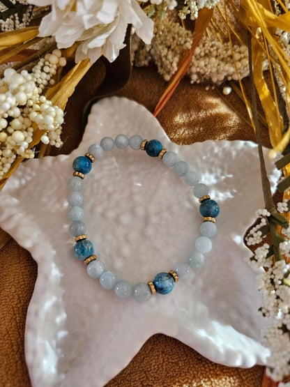 Bracelets en Pierres Naturelles – Aigue-marine et Apatite