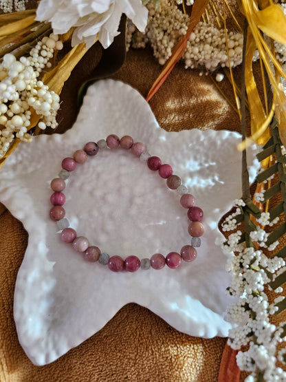 Bracelets en Pierres Naturelles – Rhodonite (rose)